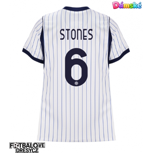 Inter Milan John Stones #6 Dámské Venkovní Dres 2026-27 Krátký Rukáv Inter Milan John Stones #6 Dámské Venkovní Dres 2026-27 Krátký Rukáv